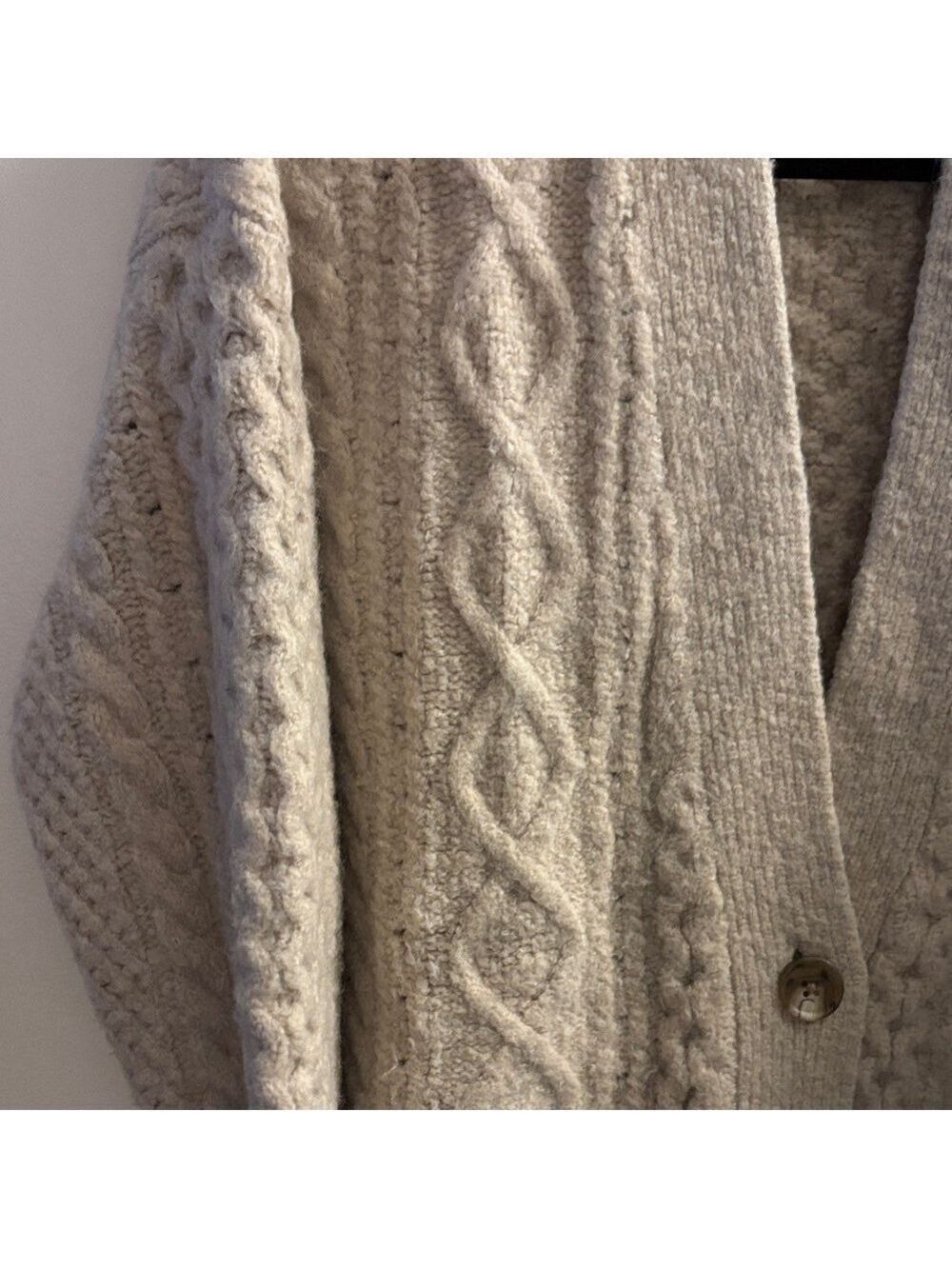 J. Crew Beige Cable Knit Cardigan - Picture 3 of 4